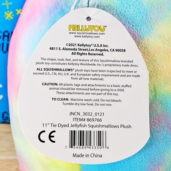 Squishmallow Janet the Jellyfish 11" UltraSoft Stuffed Sealife Plush NWT - Picture 7 of 7